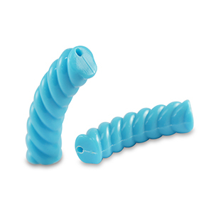 Acryl kralen tube twisted Blue