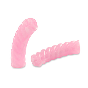 Acryl kralen tube twisted Transparent pink