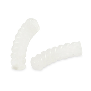 Acryl kralen tube twisted Transparent white