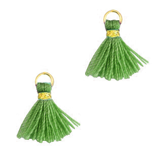 Kwastje 1.2cm Gold-jungle green