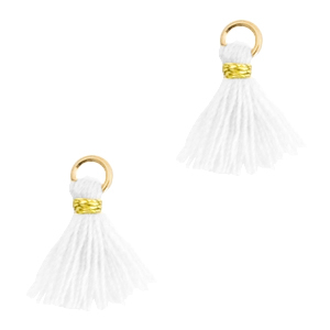 Kwastje 1.2cm Gold-white