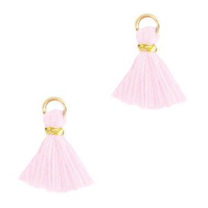 Kwastje 1.2cm Gold-country pink