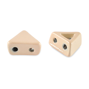 Tile bead triangle Apricot beige