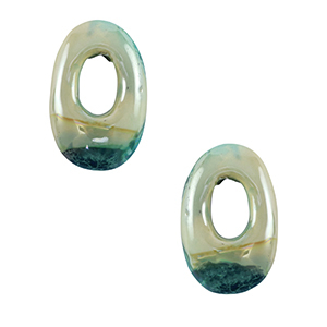 Grieks keramiek DQ ovaal Mint green-turquoise