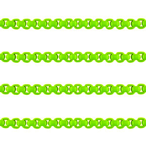 Jasseron schakel 3mm Neon green