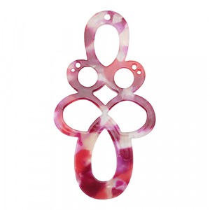 Hangers van resin barok Multicolor pink