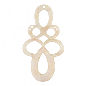 Hangers van resin barok Pearl white-pink
