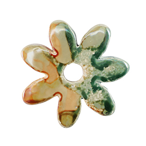 Grieks keramiek DQ flower Light green-orange