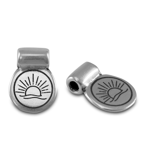 Metaal schuivers DQ sun Antiek zilver (nikkelvrij)