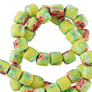 Polymeer kraal 6mm Lime green