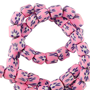 Polymeer kraal 6mm Taffy pink