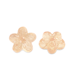 Acryl kralen flower Transparent copper brown
