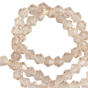 Top Bicone facet kralen 3mm Amber beige