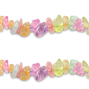 Chipstone glaskralen Transparent-multicolour