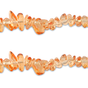 Chipstone glaskralen Transparent orange