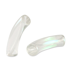 Acryl kralen tube Transparant-AB coating