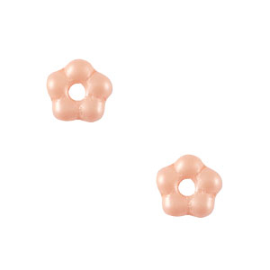 Tsjechische kralen flower 5mm Peach blush pink