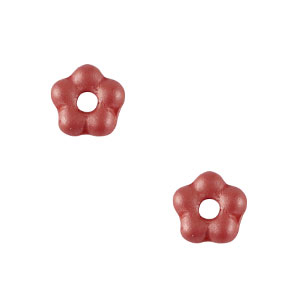 Tsjechische kralen flower 5mm Warm red