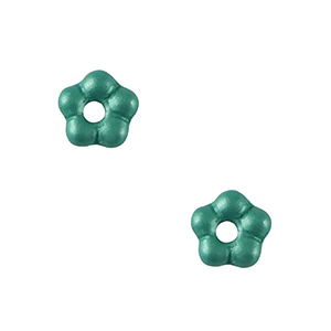 Tsjechische kralen flower 5mm Aqua green