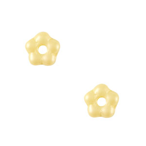 Tsjechische kralen flower 5mm Lemon yellow