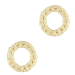 Rotan hangers 24mm Natural white
