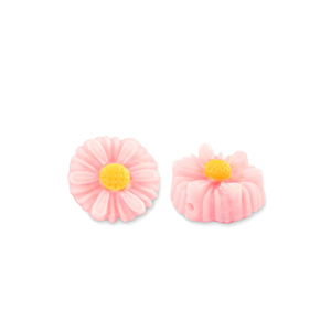 Kralen van resin flower 8mm Light pink
