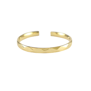 Ringen van Stainless steel Roestvrij staal (RVS) facet Goud