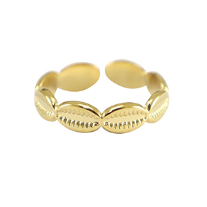 Ringen van Stainless steel Roestvrij staal (RVS) kauri Goud