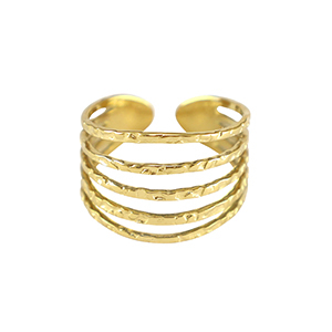 Ringen van Stainless steel Roestvrij staal (RVS) Goud