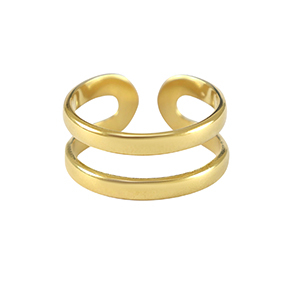 Ringen van Stainless steel Roestvrij staal (RVS) Goud