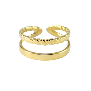 Ringen van Stainless steel Roestvrij staal (RVS) Goud