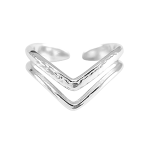 Ringen van Stainless steel Roestvrij staal (RVS) Zilver