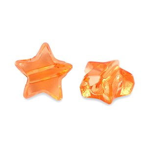 Acryl kralen star Transparent orange