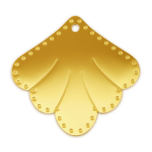 Bedels van Stainless steel Roestvrij staal (RVS) tussenstuk shell Gold