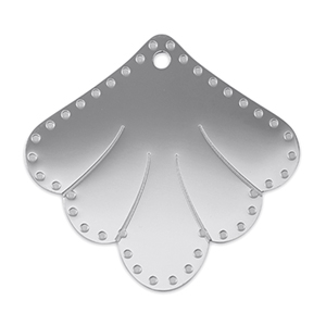Bedels van Stainless steel Roestvrij staal (RVS) tussenstuk shell Silver