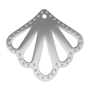 Bedels van Stainless steel Roestvrij staal (RVS) tussenstuk shell Silver