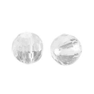 6 mm kralen van acryl facet geslepen Transparent