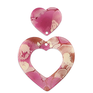 Statement hangers hart Magenta marble