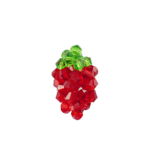 Hangers van facet strawberry Red-green