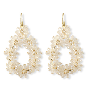 Oorbellen van facet drop Gold-transparent