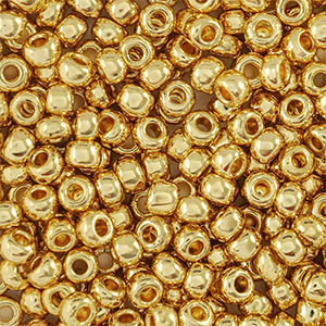 Rocailles 24K Preciosa 8/0-68304 Gold