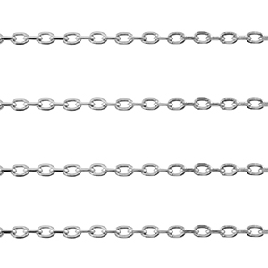 Benodigdheden van Stainless steel Roestvrij staal (RVS) jasseron ankerketting Silver