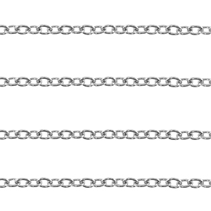 Benodigdheden van Stainless steel Roestvrij staal (RVS) jasseron ankerketting Silver