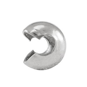Benodigdheden van Stainless steel Roestvrij staal (RVS) knijpkraal verbergers 5mm Silver