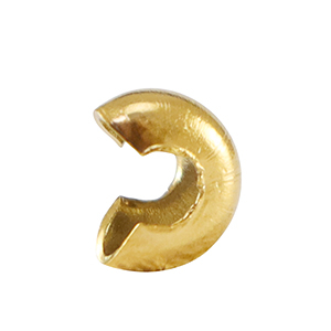 Benodigdheden van Stainless steel Roestvrij staal (RVS) knijpkraal verbergers 4mm Gold