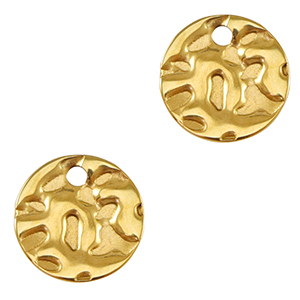 Bedels van Stainless steel Roestvrij staal (RVS) 10mm Gold