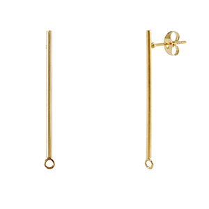 Oorbellen van Stainless steel Roestvrij staal (RVS) Gold