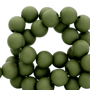 8 mm kralen van acryl Murky green