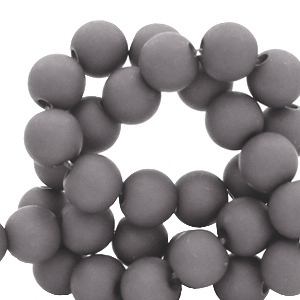 6 mm kralen van acryl Old grey