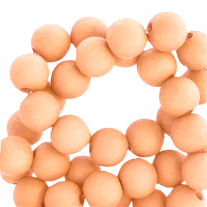 6 mm kralen van acryl Summer peach orange